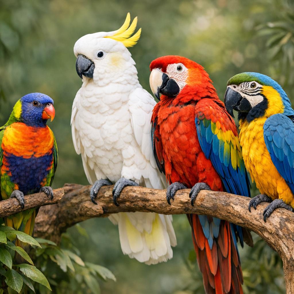 Попугай в полете