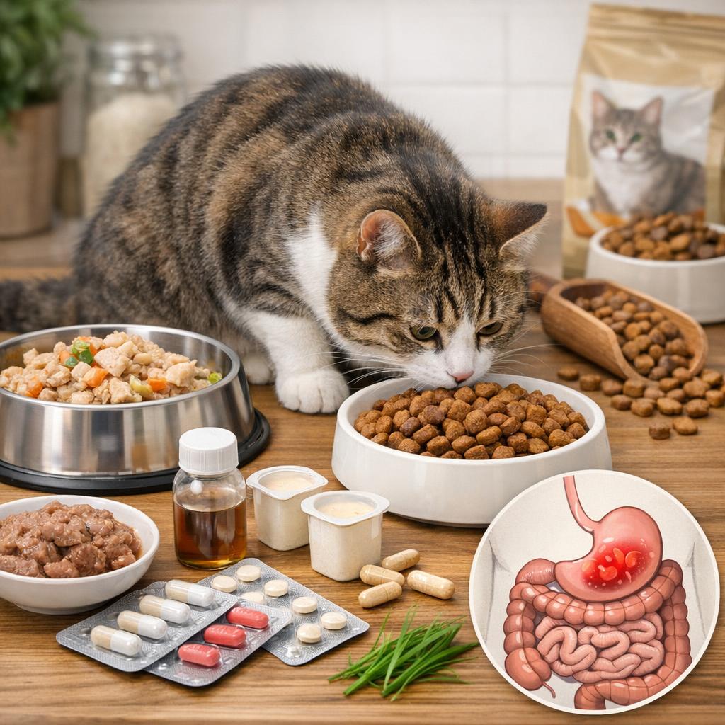 Как приучить кошку к сухому корму