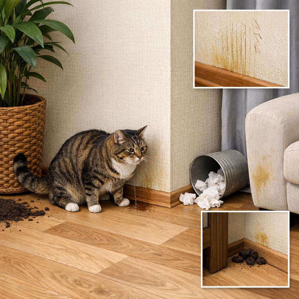 Как отучать кошку гадить по углам