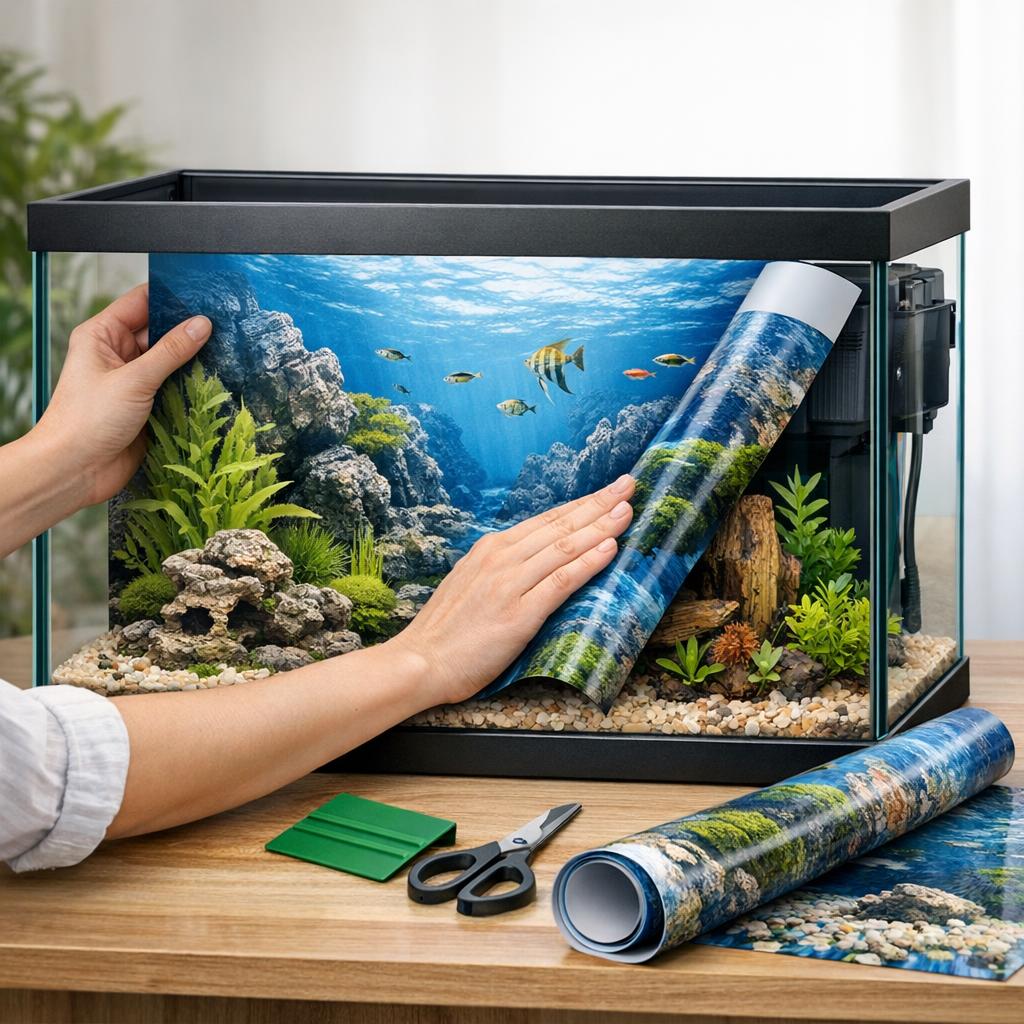 Как вклеить фон в аквариум Как вклеить фон в аквариум