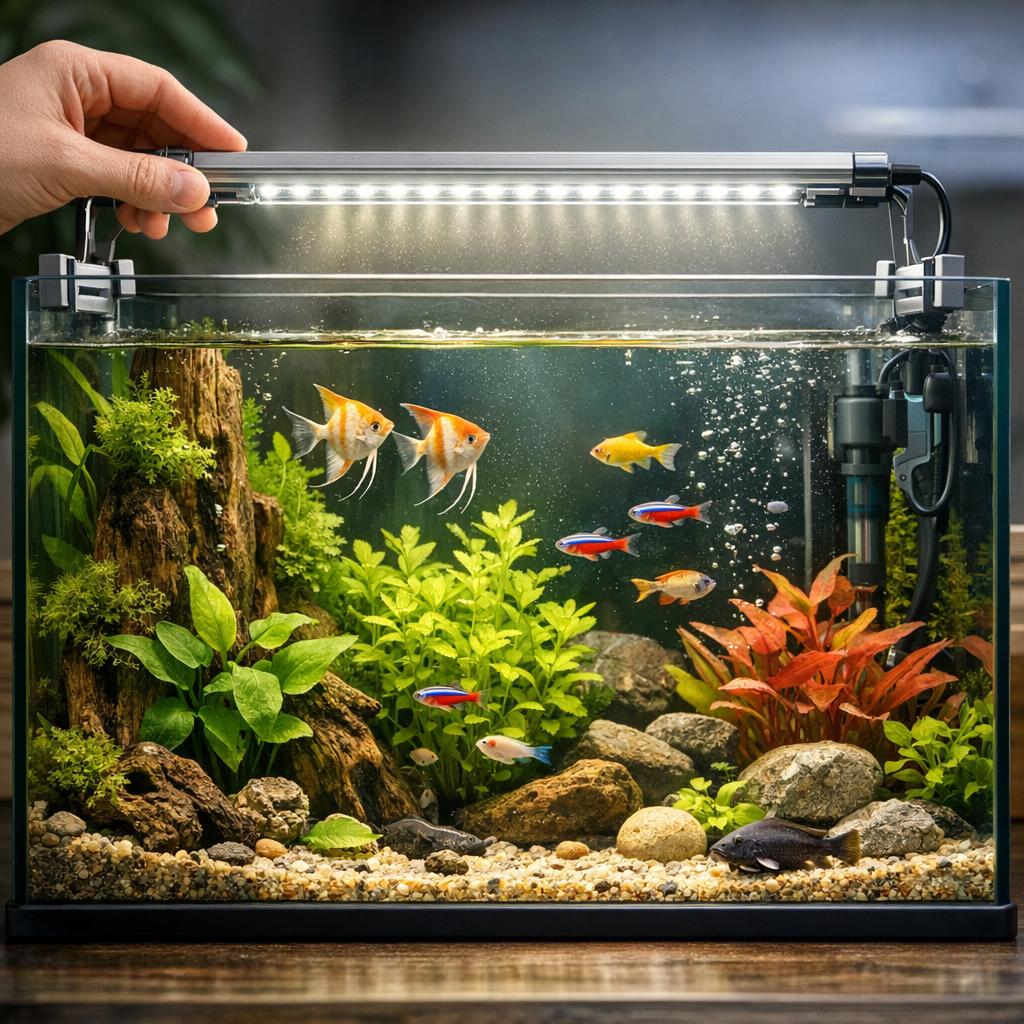 Как сделать освещение для аквариума