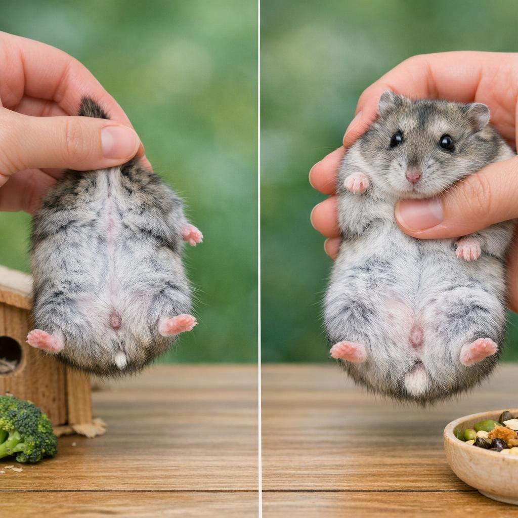 Как отличить пол джунгарского хомяка