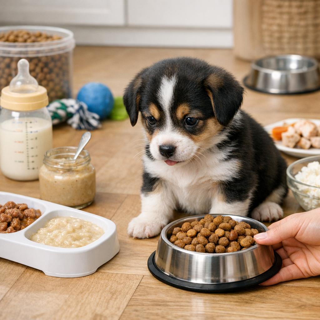 Не забывайте наливать щенку воду