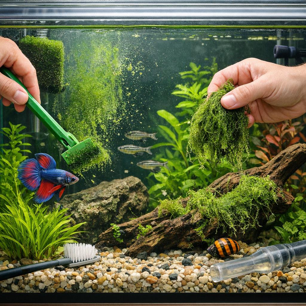 Как удалить водоросли из аквариума