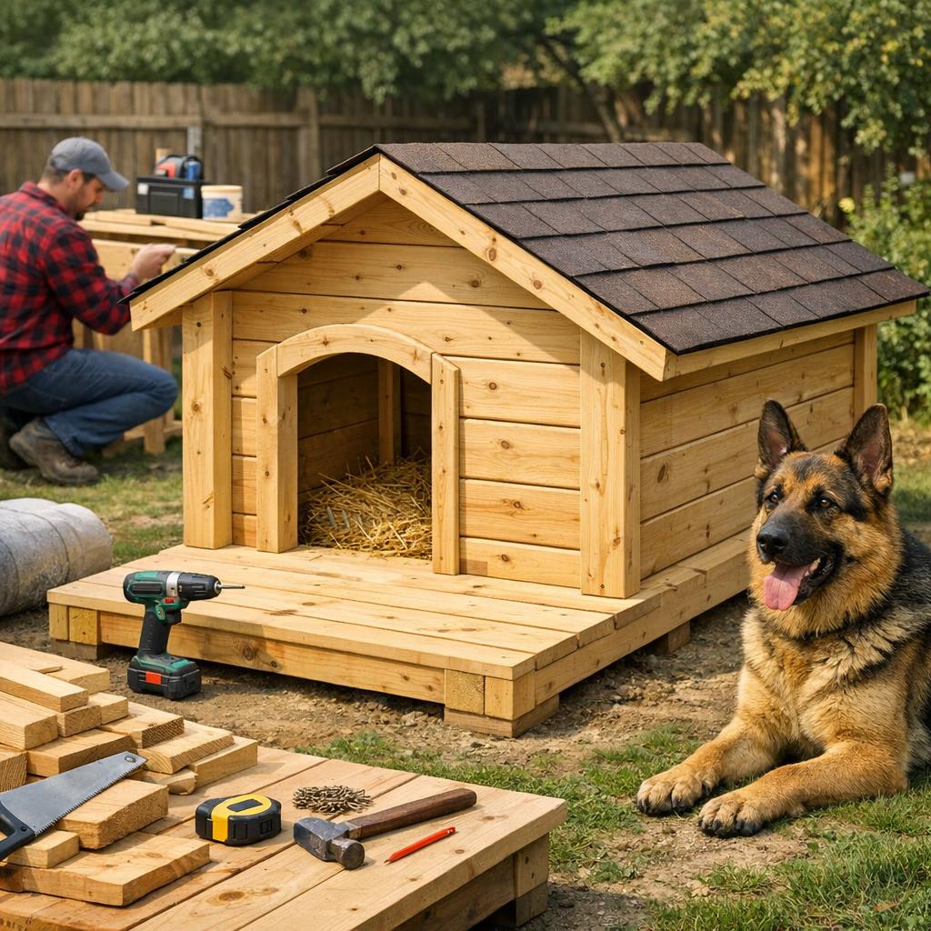 Как построить для собаки конуру Как построить для собаки конуру