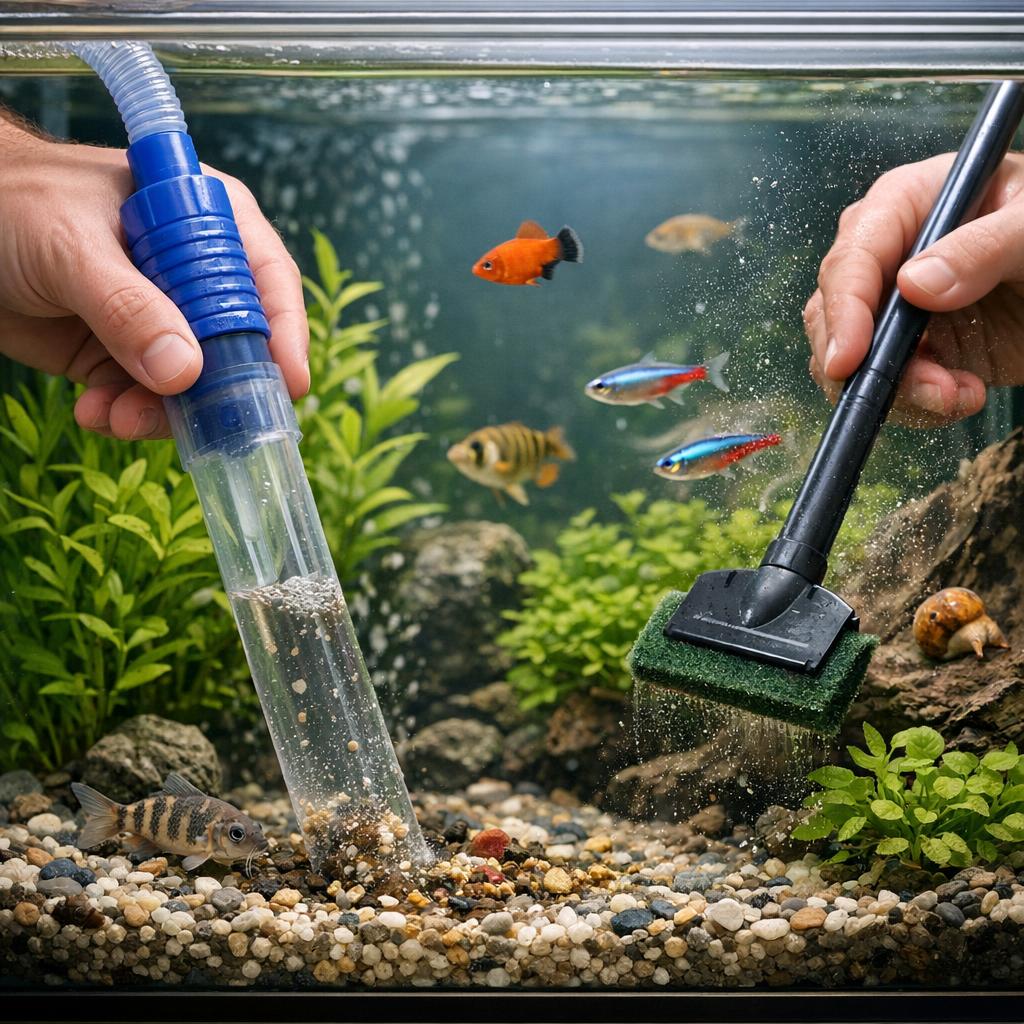 Как чистить дно аквариума Как чистить дно аквариума