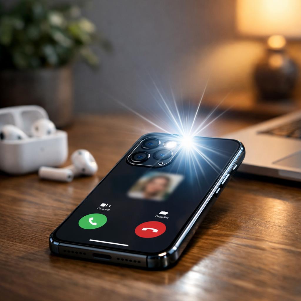 Как сделать, чтобы при звонке на айфоне мигала вспышка