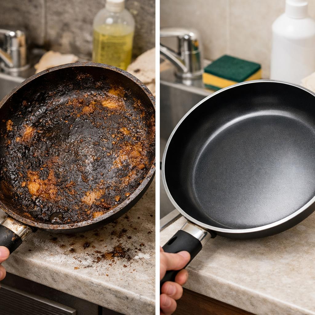 Как отмыть сковороду