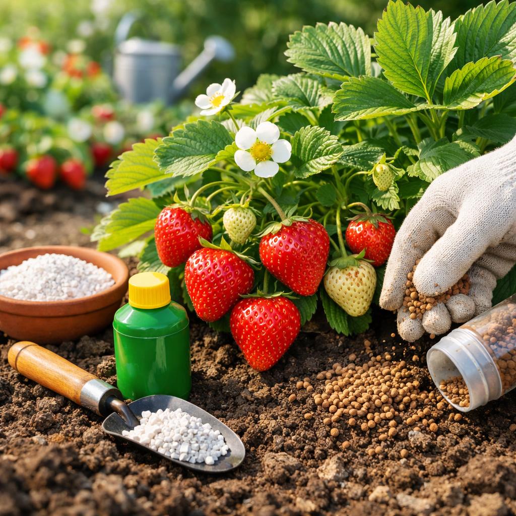 Чем подкормить клубнику весной