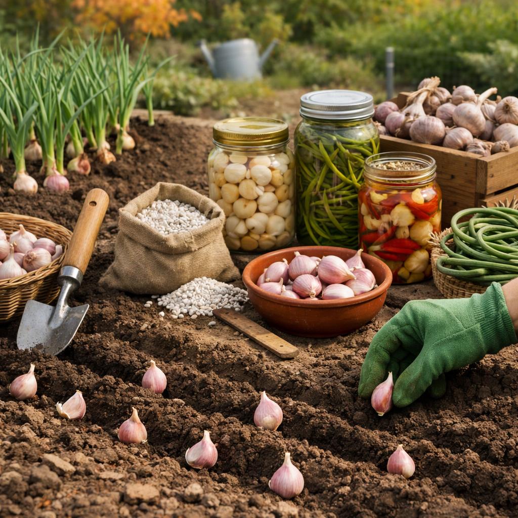 Как сажать зимний чеснок