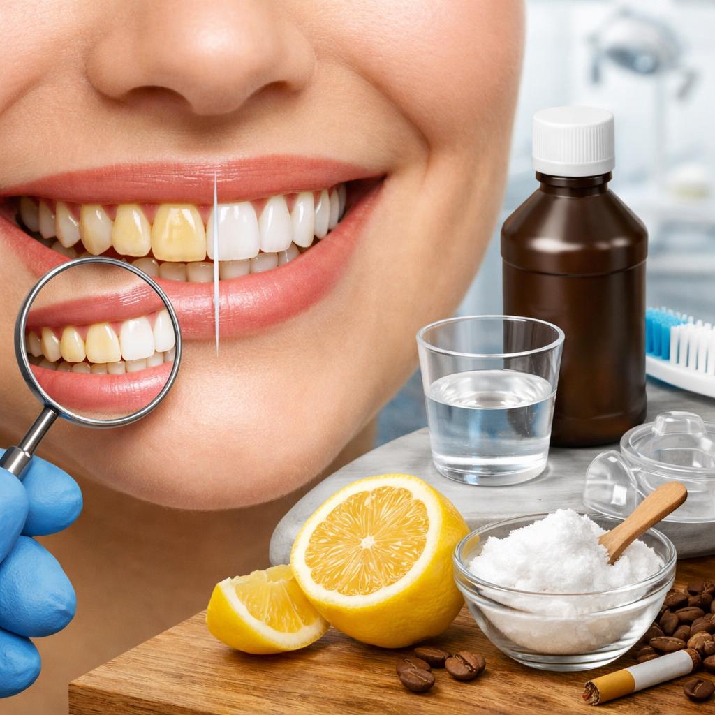 Как использовать перекись водорода для отбеливания зубов