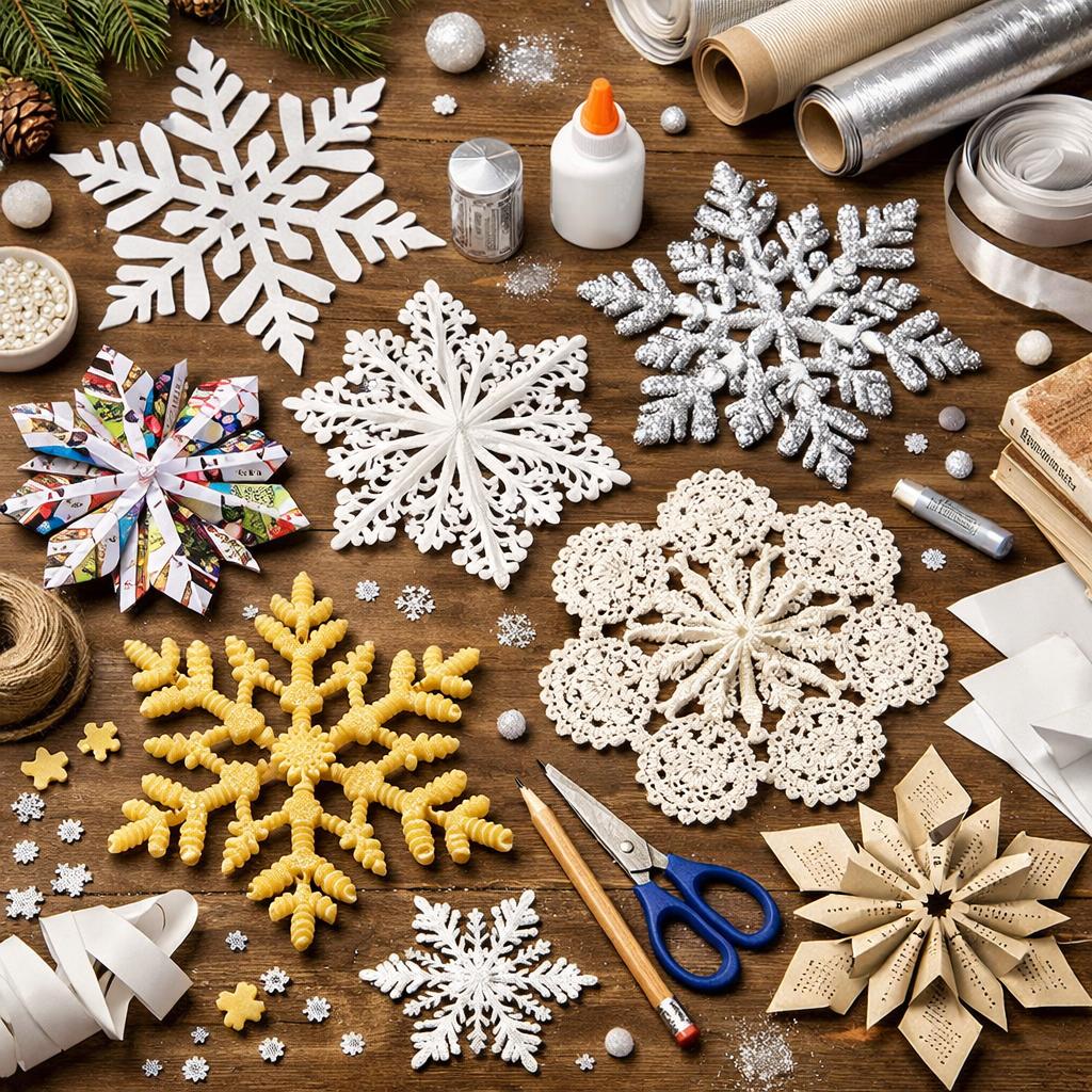 Ажурные снежинки из бумаги