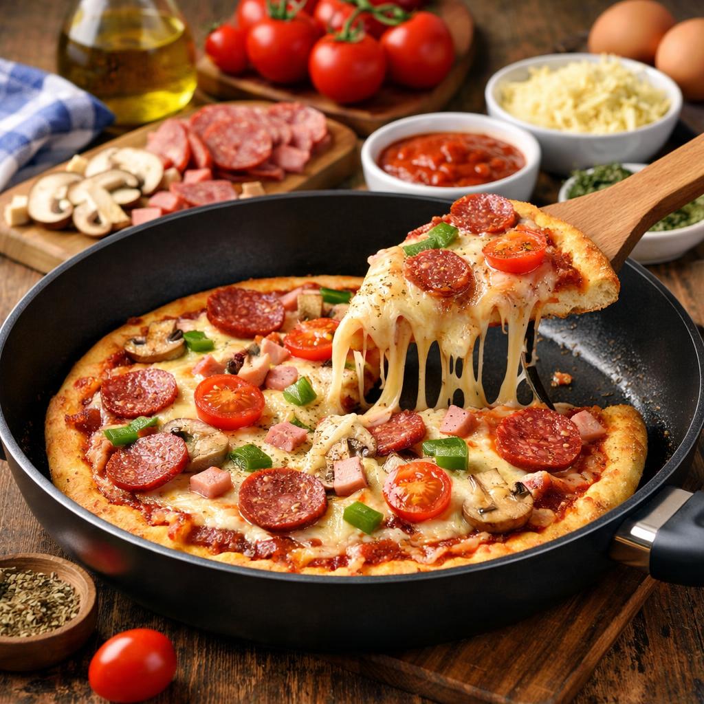 Как приготовить ленивую пиццу на сковороде