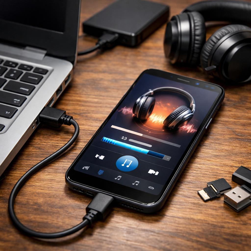 Узнайте, как скачать музыку на телефон с компьютера через шнур