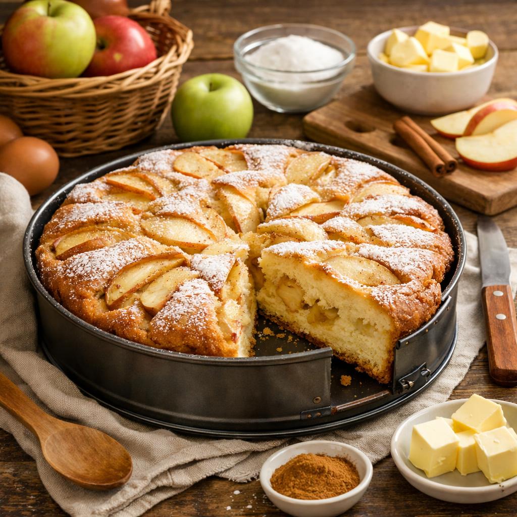 Простой рецепт яблочного пирога в духовке