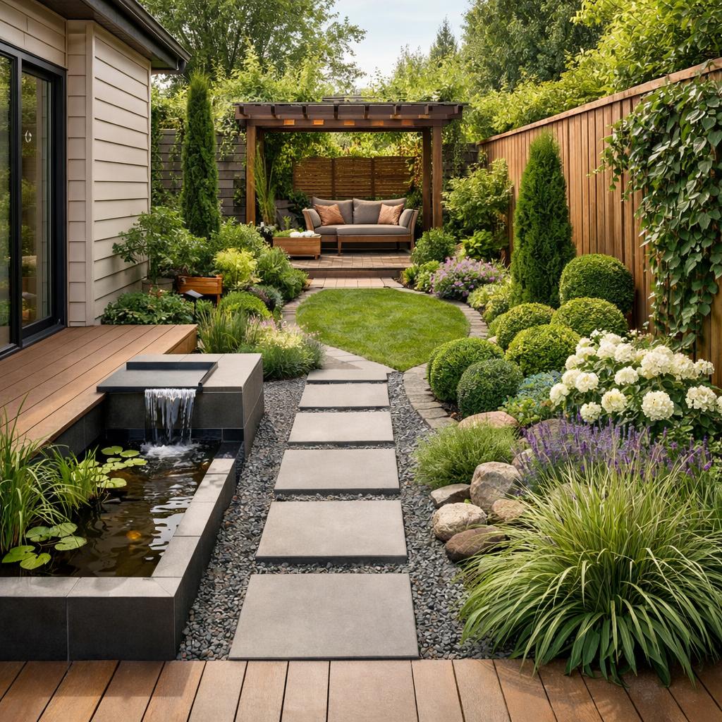 Ландшафтный дизайн узкого участка Ландшафтный дизайн узкого участка