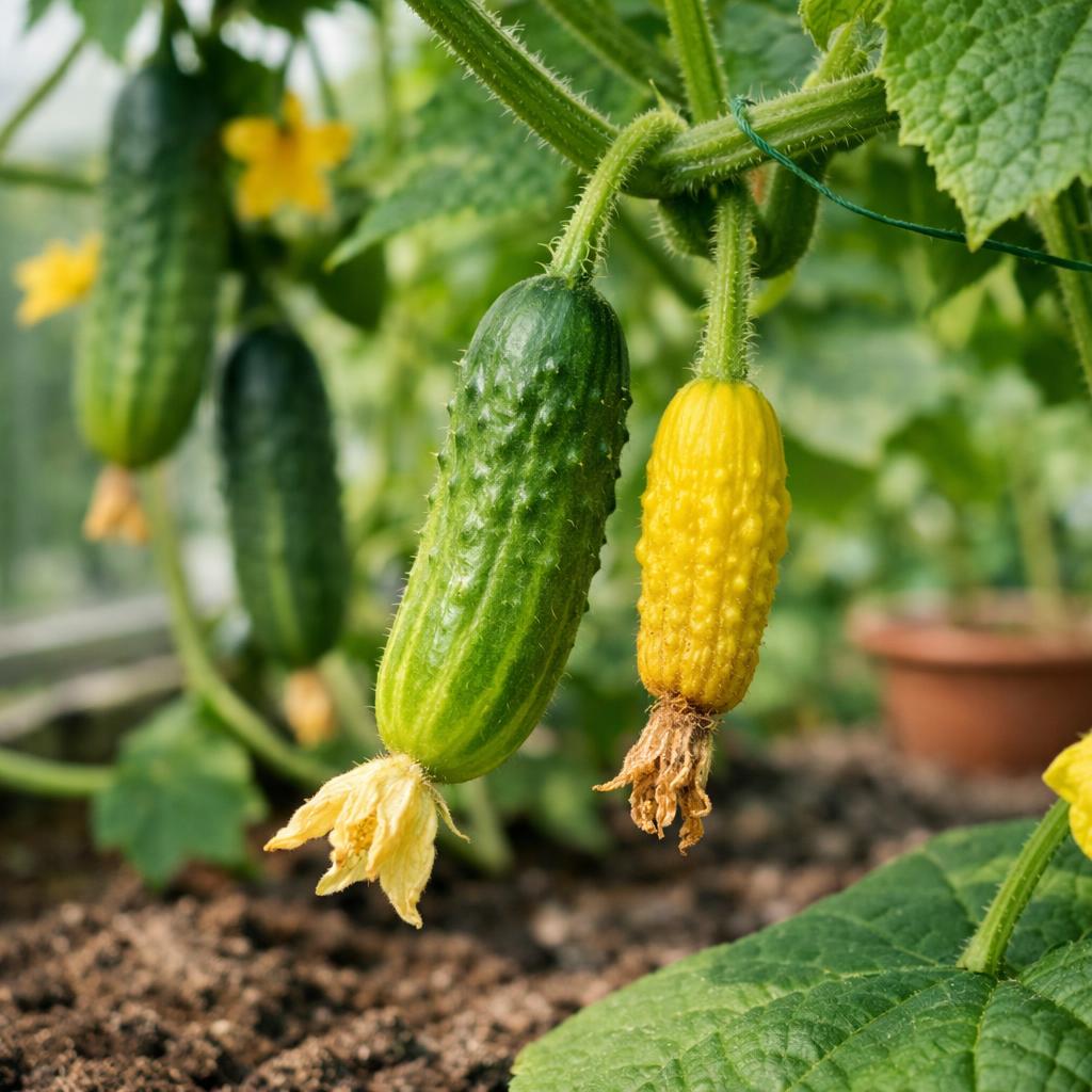 Почему желтеют зародыши огурцов