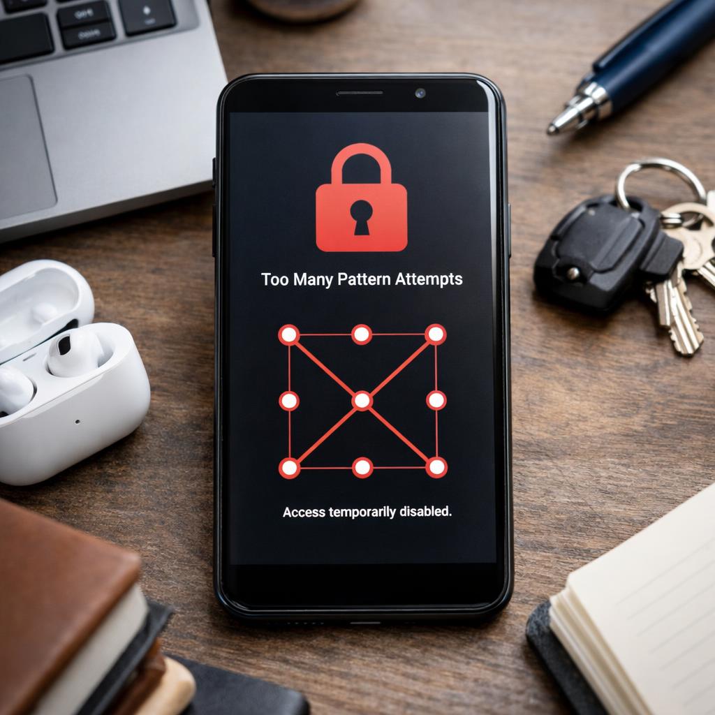 Узнайте, как разблокировать телефон, если сделано много попыток ввода графического ключа