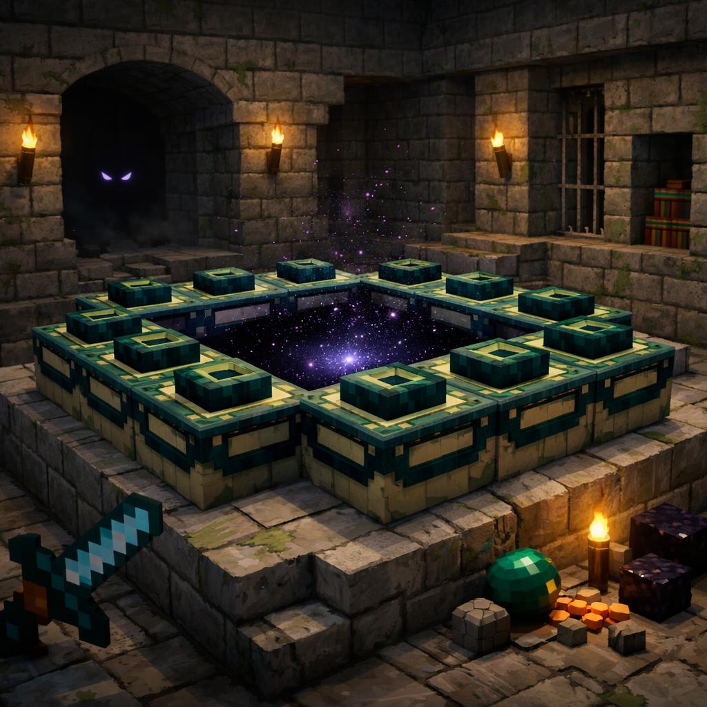 Как сделать портал в Эндер мир в Майнкрафте