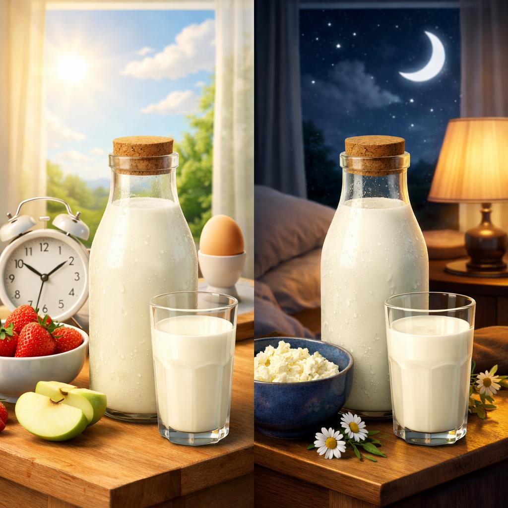 Когда полезнее пить кефир: утром или на ночь