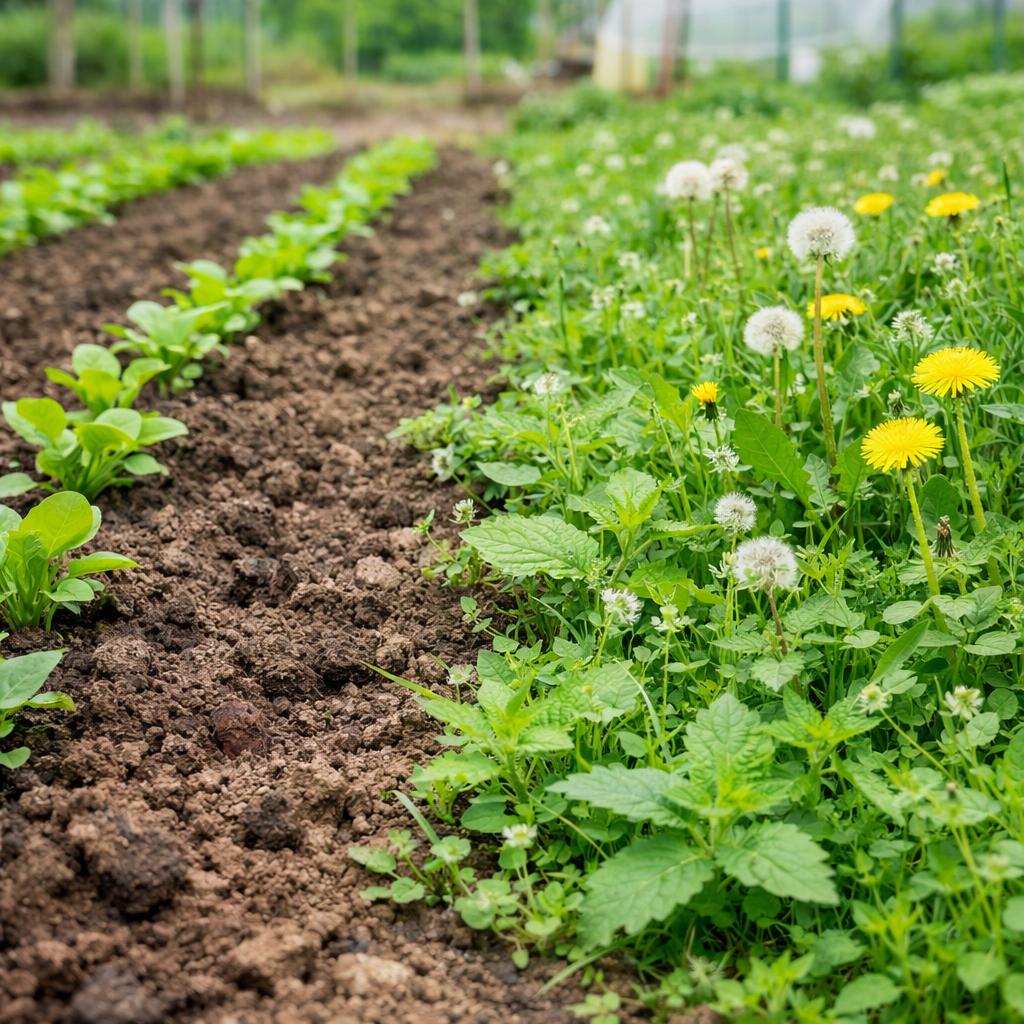 Убрать сорняки на участке