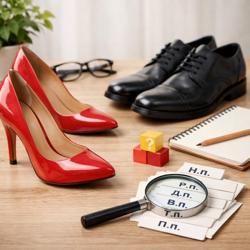 Как поставить ударение в слове &laquo;туфля&raquo; и как склонять его по падежам 