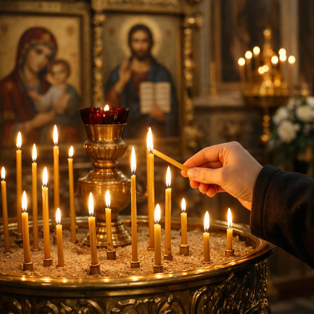 Как правильно ставить свечи в православном храме