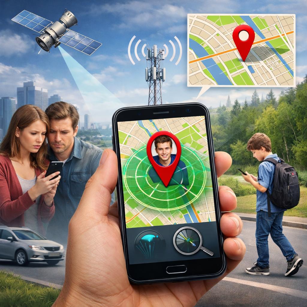 Попробуйте найти местоположение человека по номеру мобильного телефона