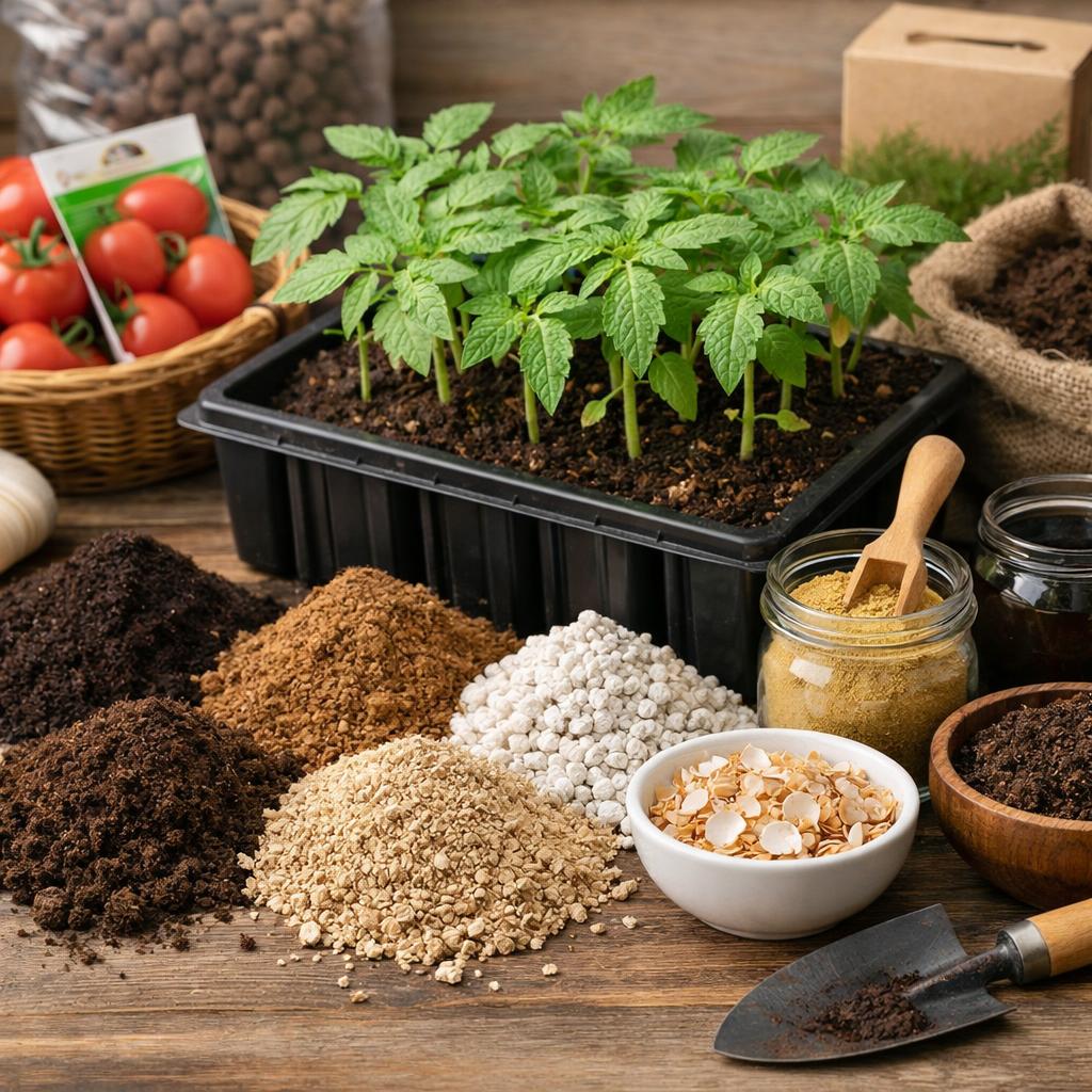 Что надо добавить в почву, высевая помидоры на рассаду