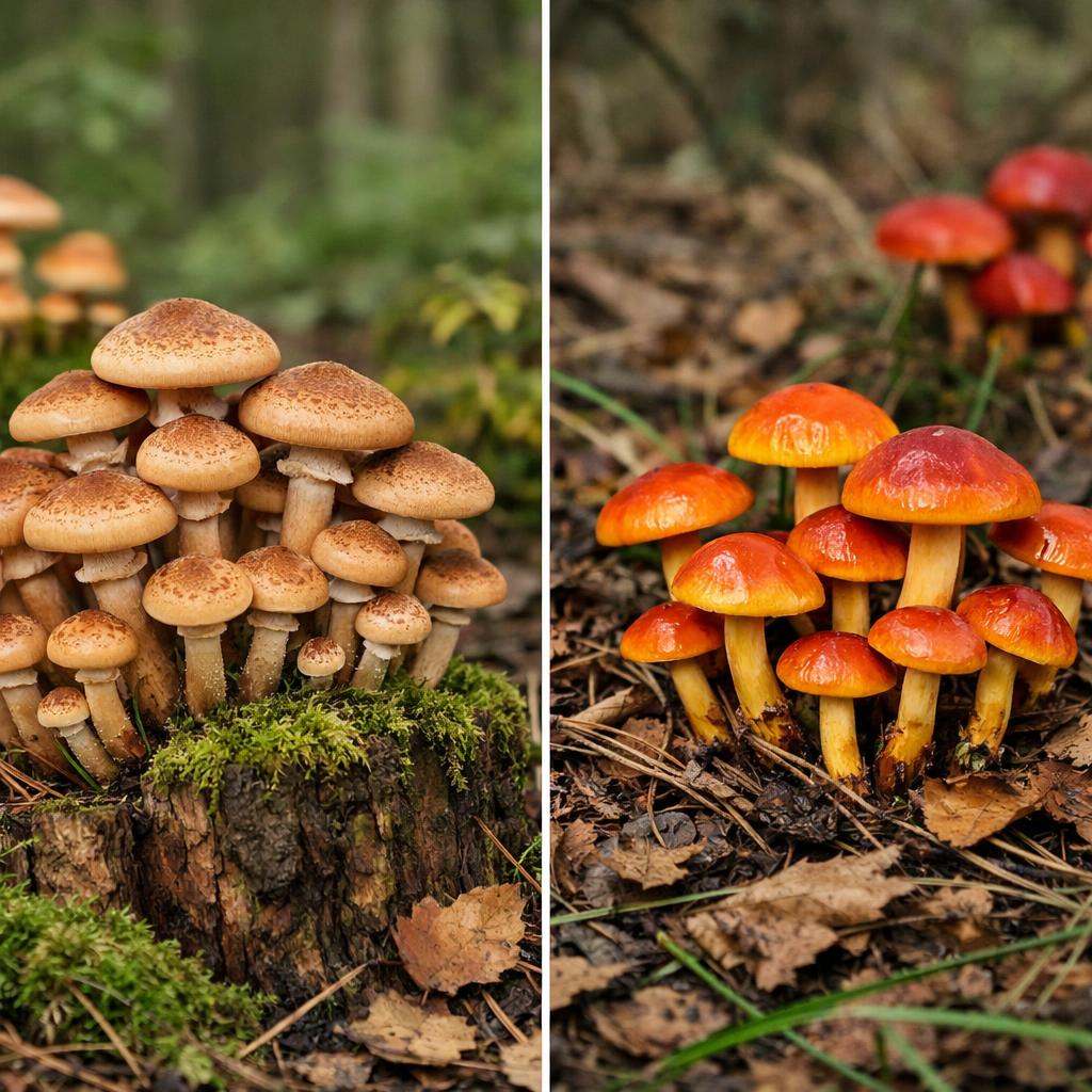 Как отличить съедобные опята от ложных