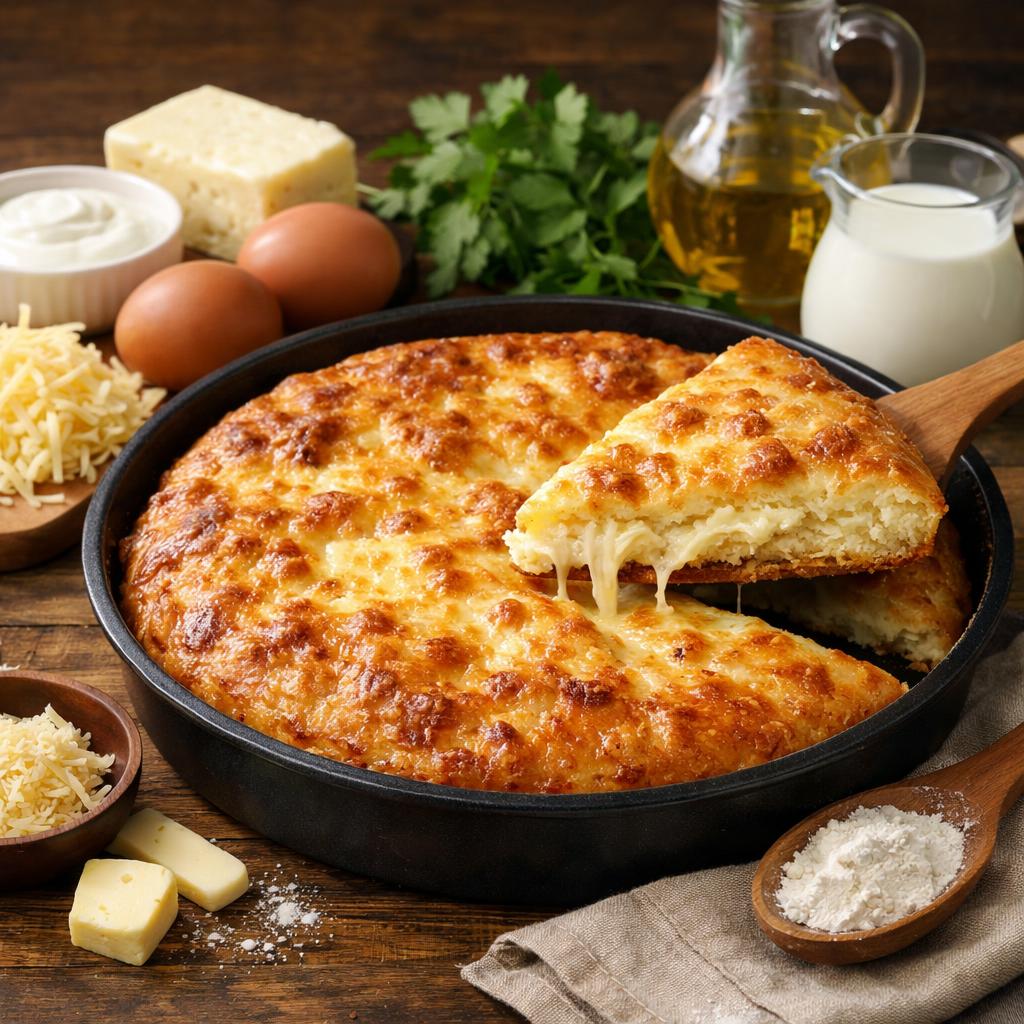 Как сделать ленивый пирог-хачапури Как сделать ленивый пирог-хачапури