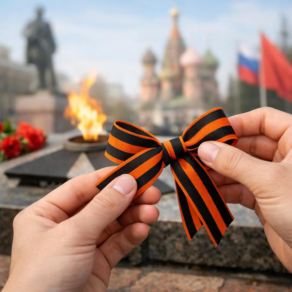 Как завязать георгиевскую ленточку пошагово