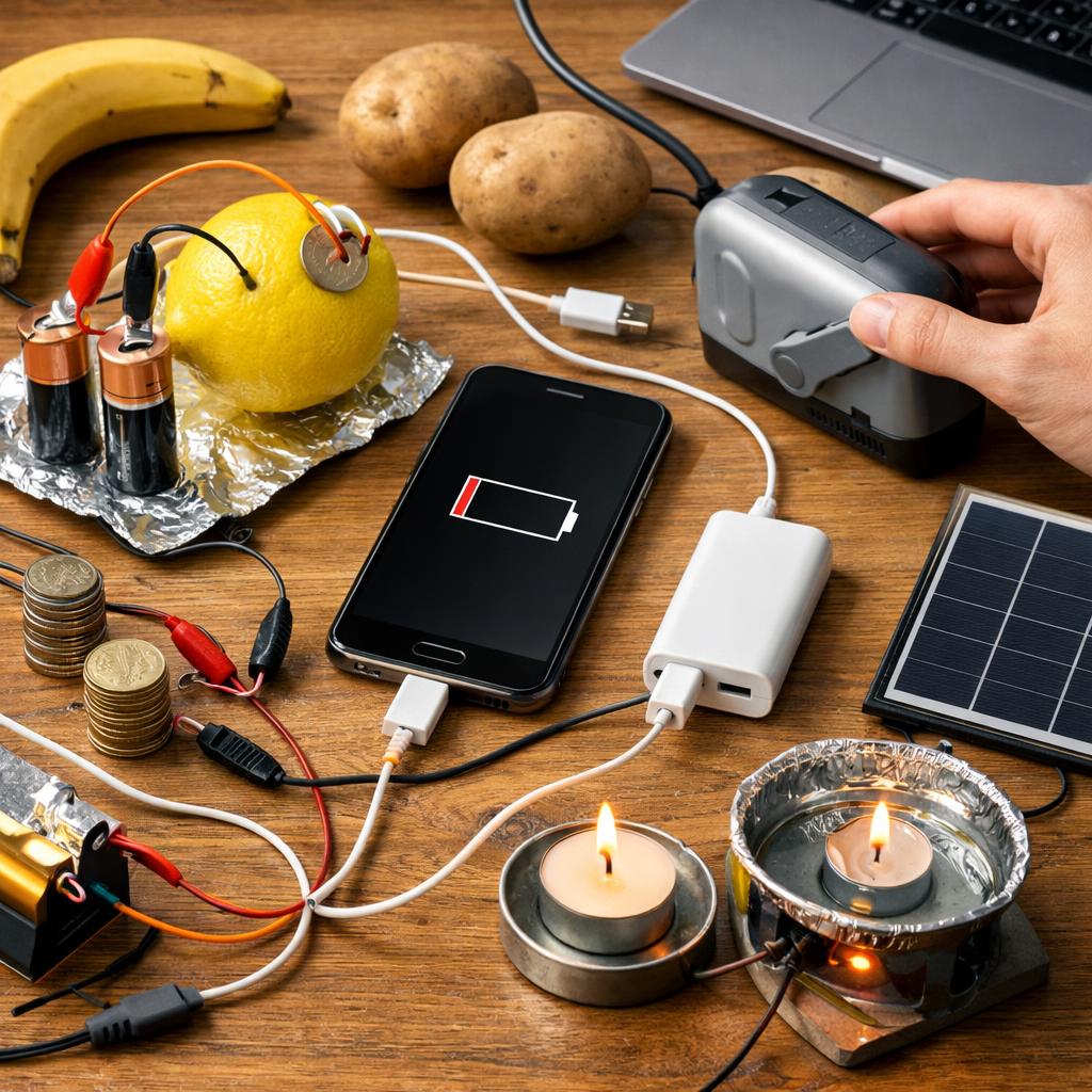 Как зарядить телефон без зарядки в домашних условиях