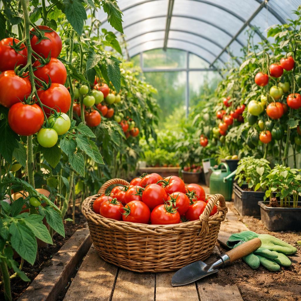 Как вырастить хороший урожай помидоров в теплице