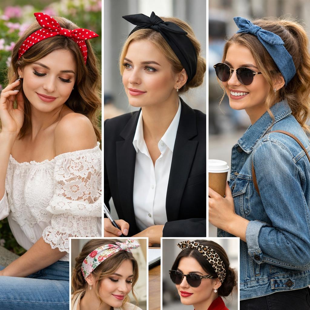 Повязка на голову с проволокой