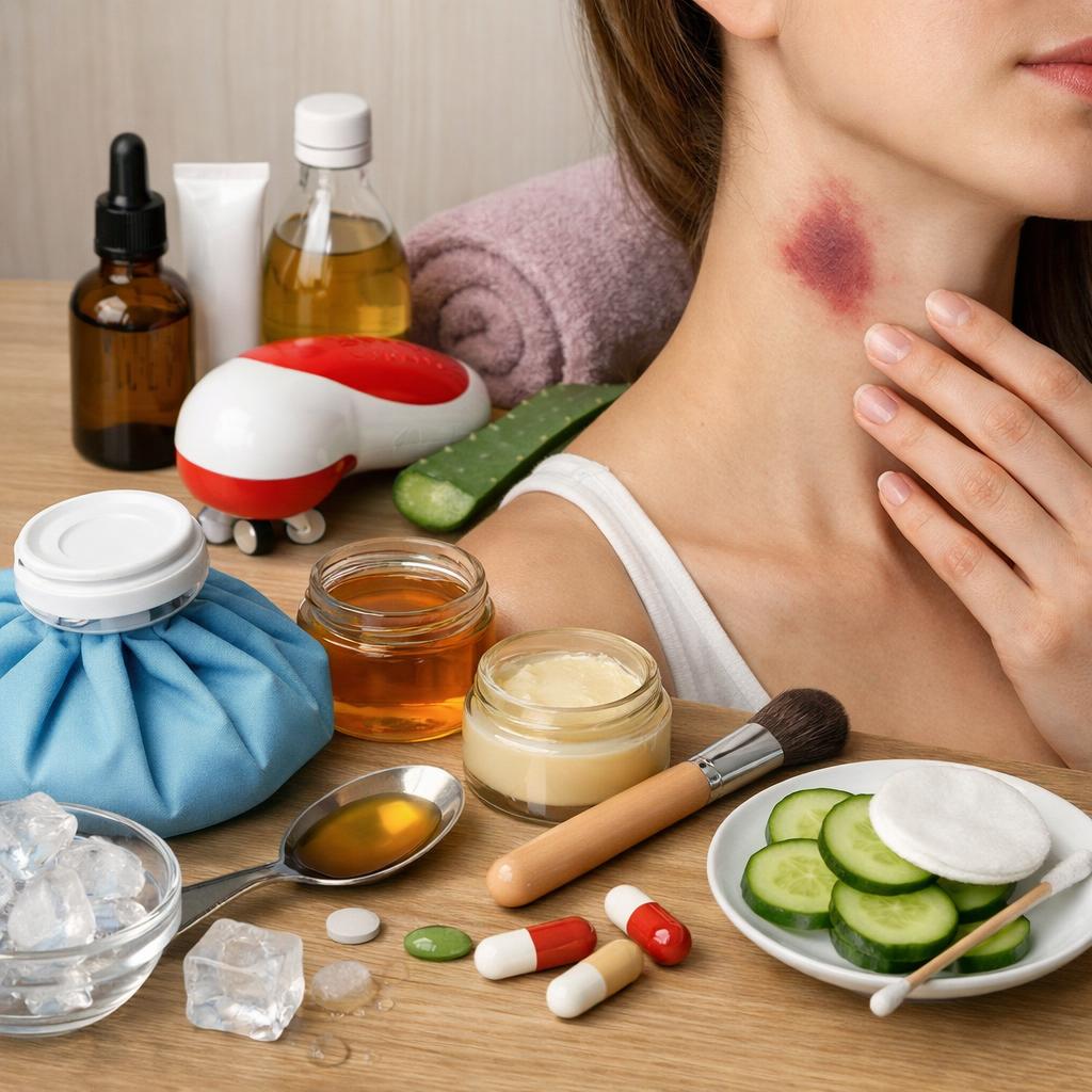 Как быстро убрать засос на шее