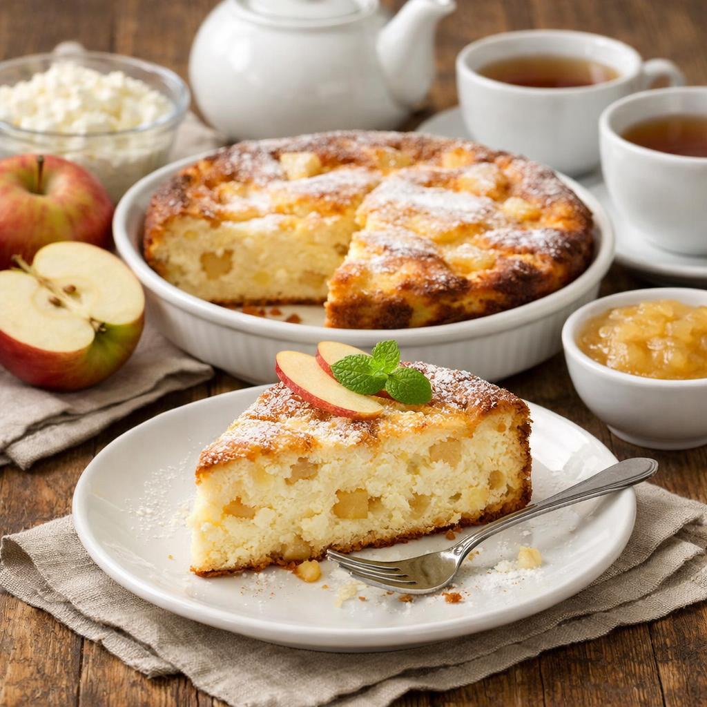 Творожная запеканка с яблоками Творожная запеканка с яблоками