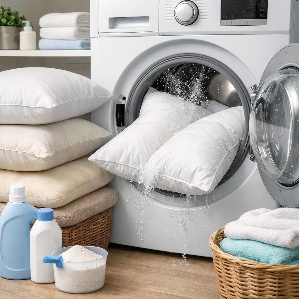 Как стирать подушки в стиральной машине