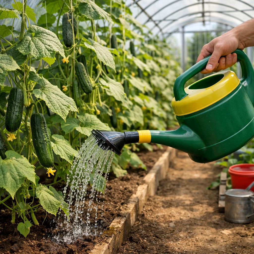 Как часто поливать огурцы в теплице? Как часто поливать огурцы в теплице?