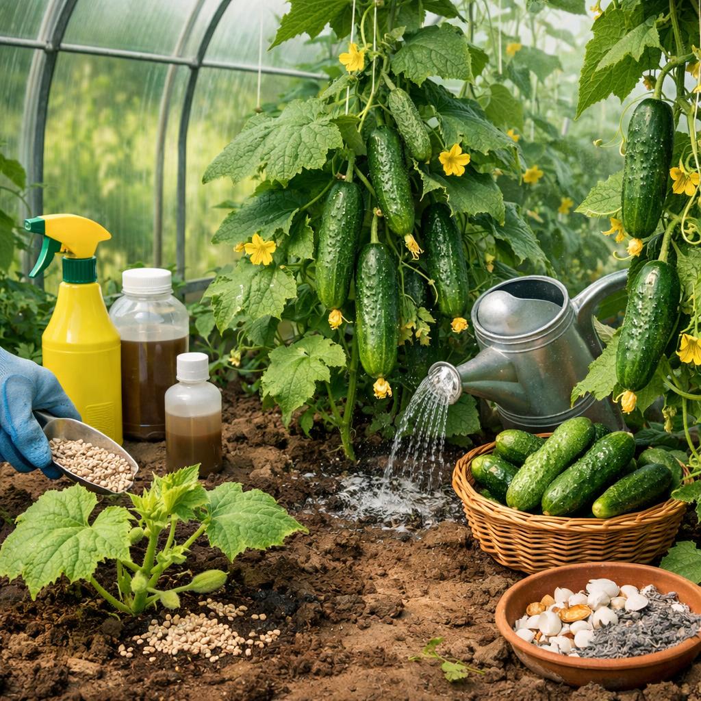 Чем подкормить огурцы в теплице