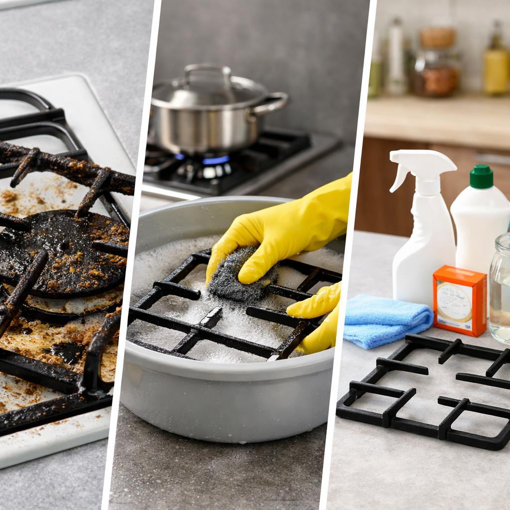 Как отмыть решетку газовой плиты