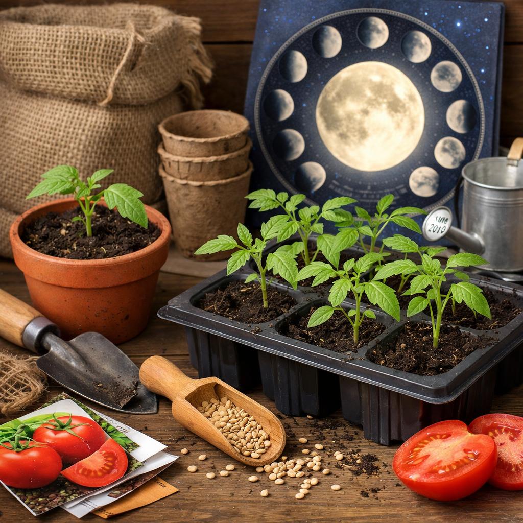 Всходы рассады томатов