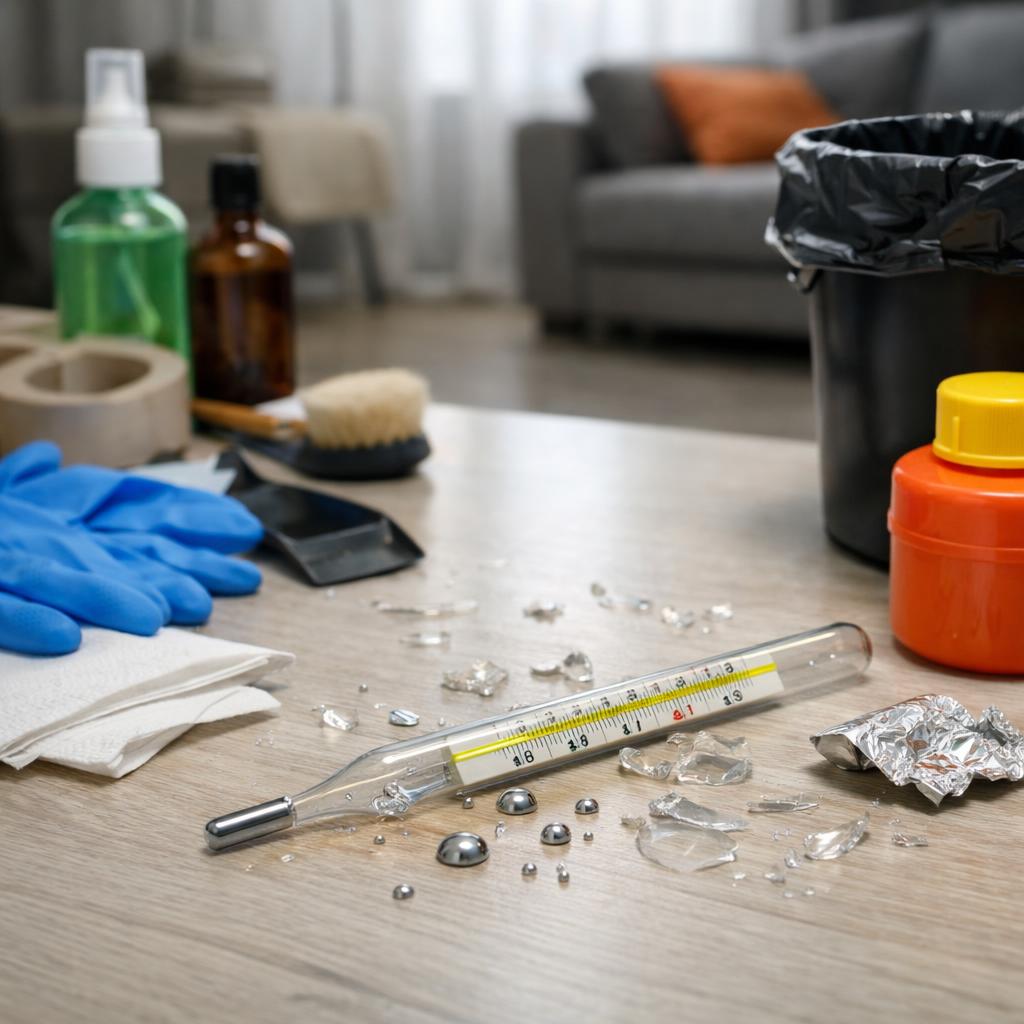 что делать, если разбился ртутный градусник в квартире что делать, если разбился ртутный градусник в квартире