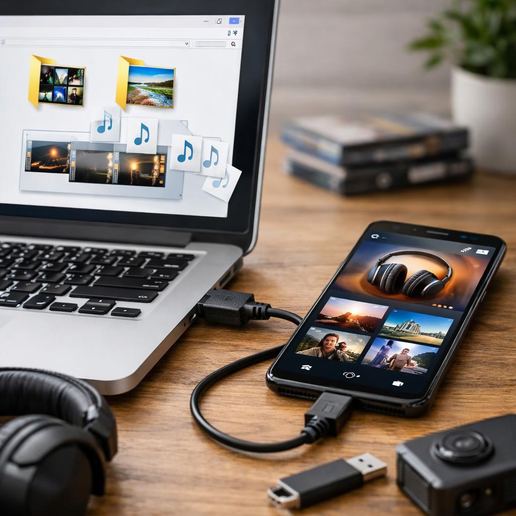 Как скачать файлы с компьютера на телефон с помщью USB