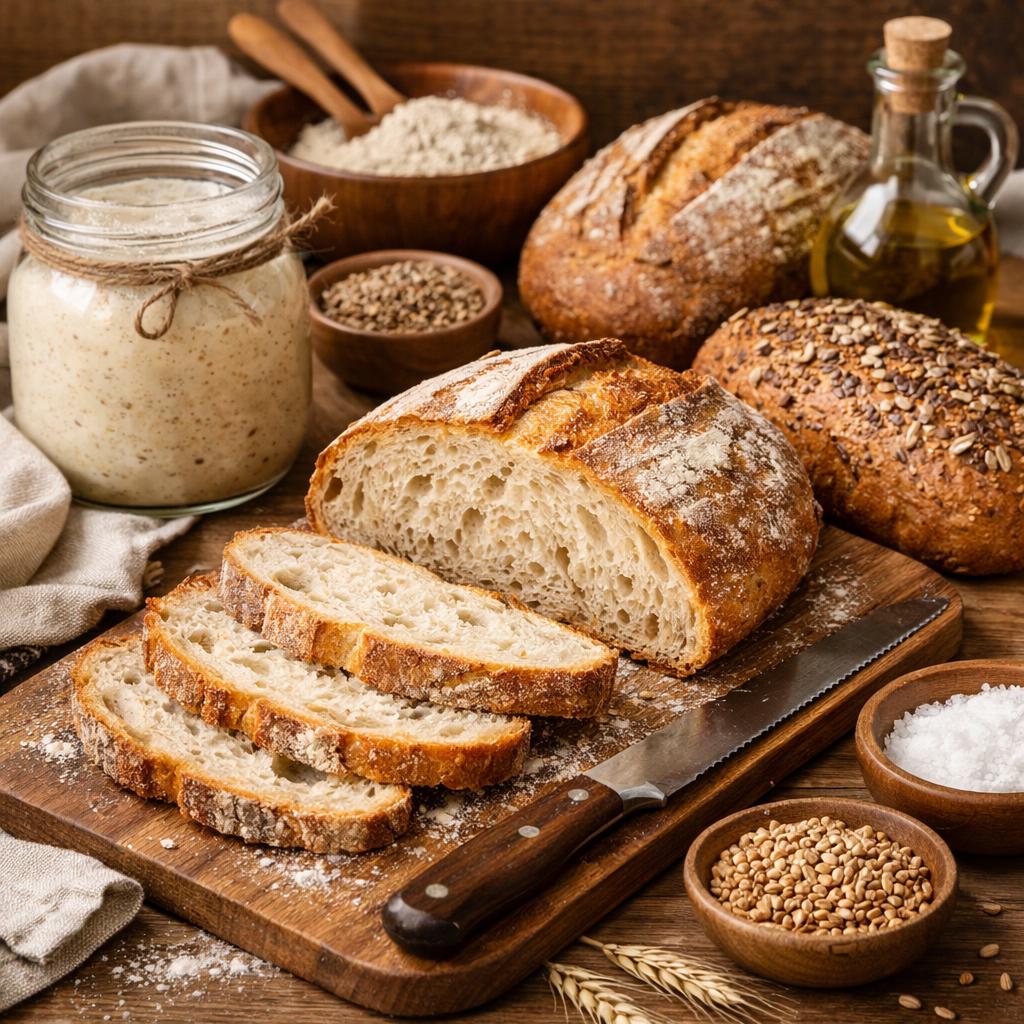 Домашний хлеб без дрожжей Домашний хлеб без дрожжей