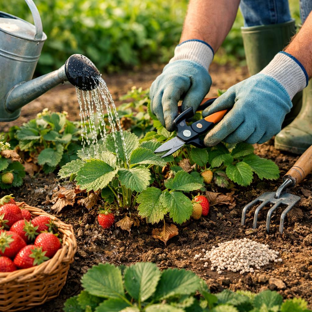 клубника после сбора урожая