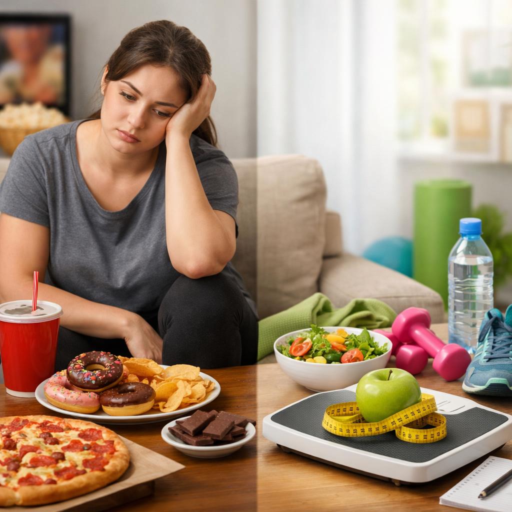 Попробуйте заставить себя похудеть, если нет силы воли