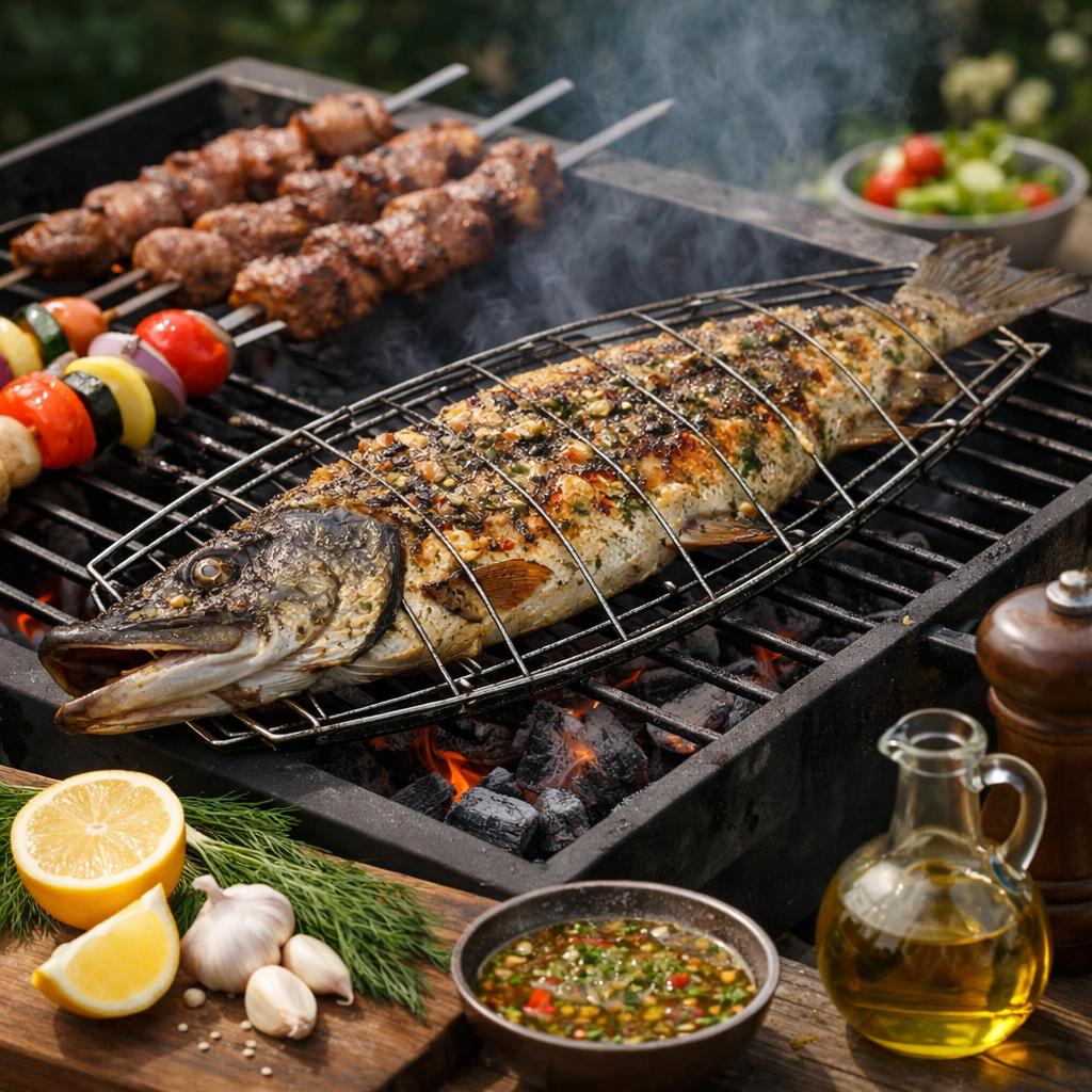 Как приготовить щуку на мангале