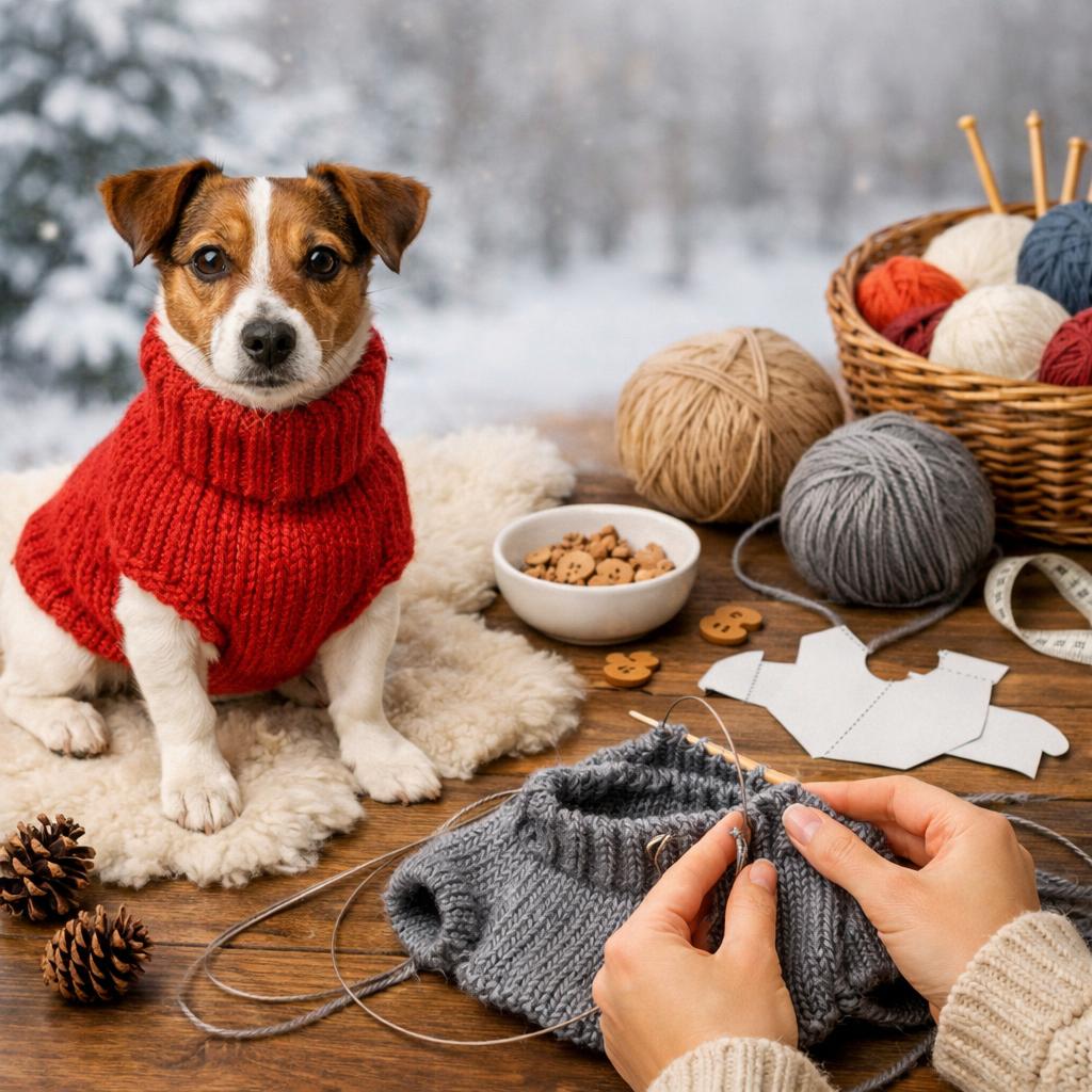 Как быстро связать свитер для собаки