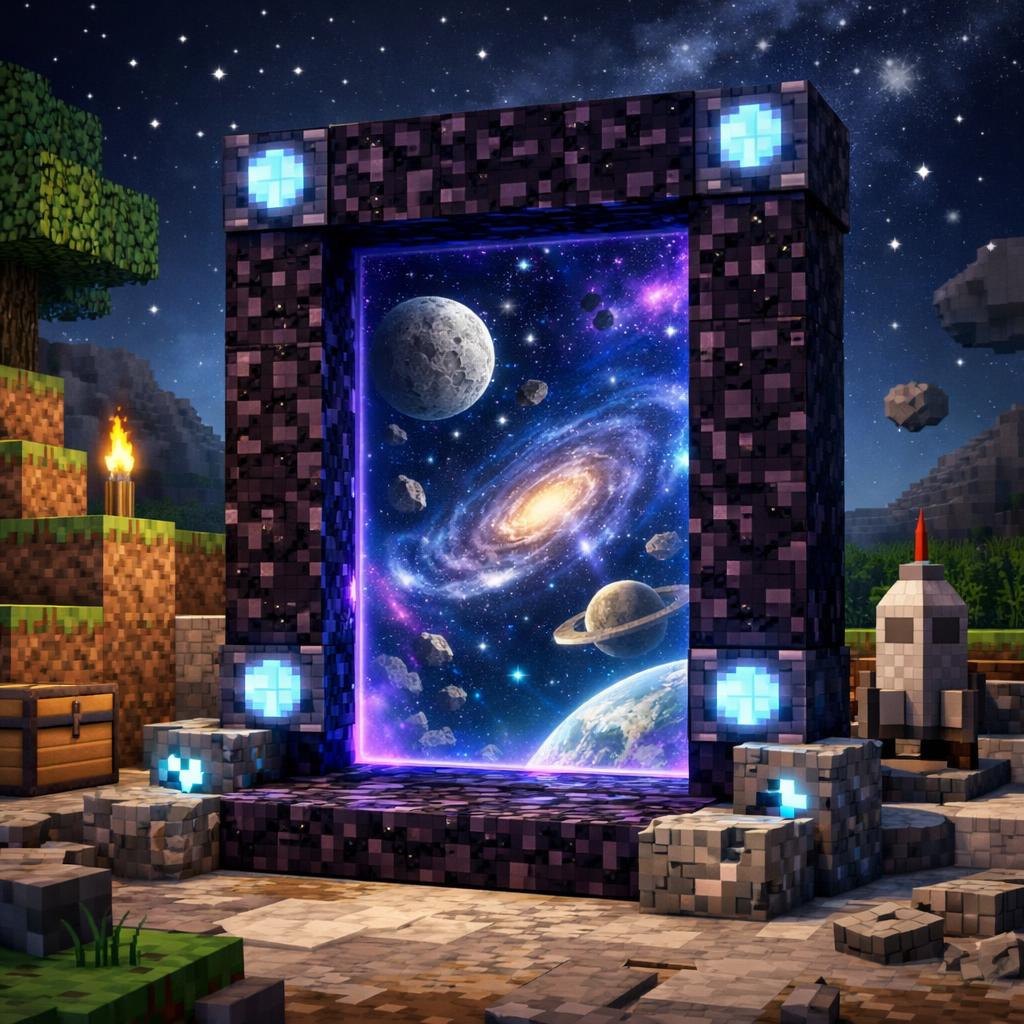 Как сделать портал в космос в Майнкрафте 
